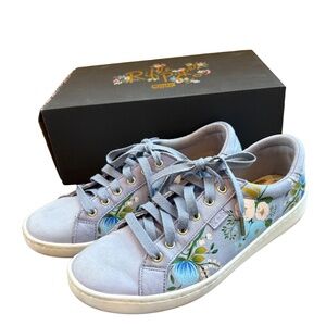 Keds Rifle Paper Co Ace Botanical lace-up sneakers, sz 6, light blue